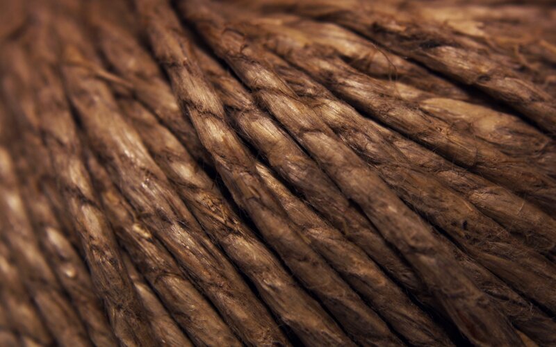 close-up of twisted rope