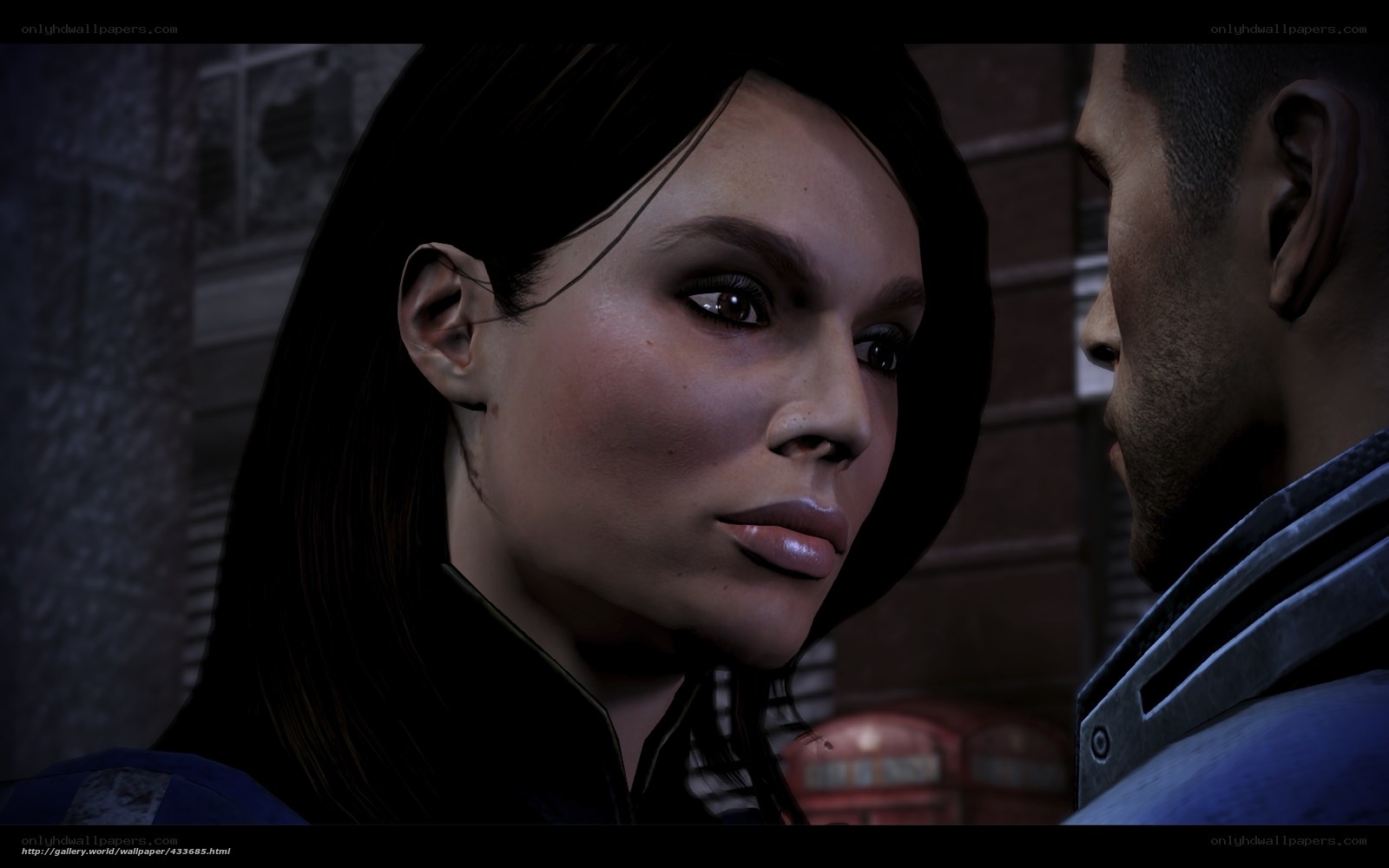close-up of two characters