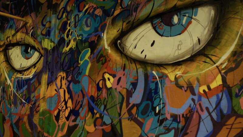 Close-up of Two Eyes — Blue