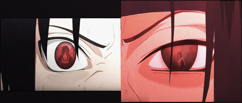 Close-up of Two Eyes — Red