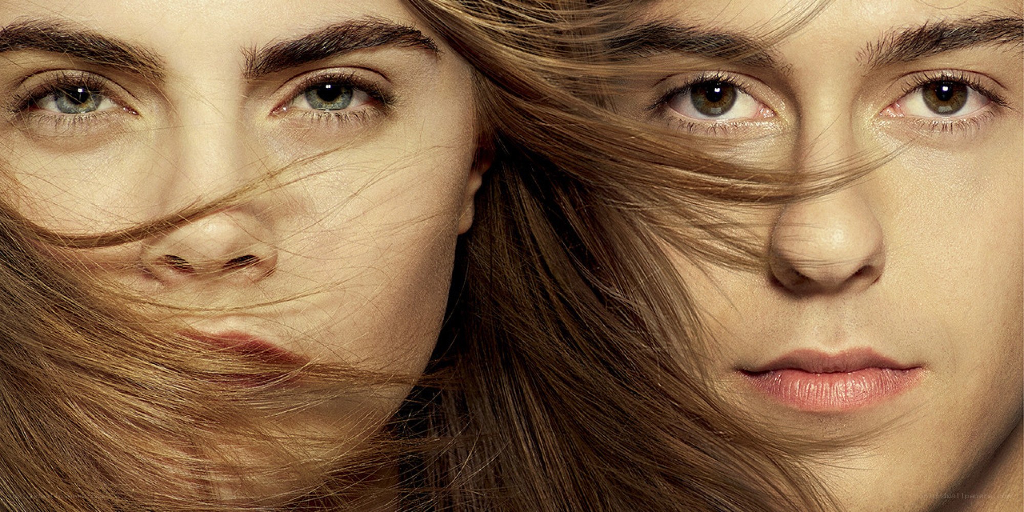 close-up of two faces