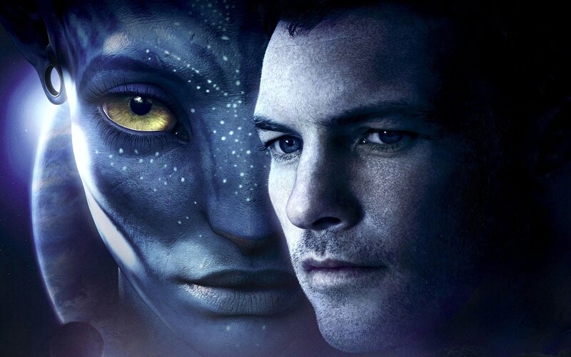 Close-up of Two Faces — Blue, Dramatic