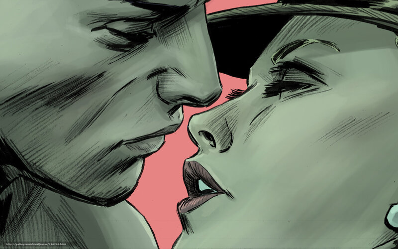 Close-up of Two Faces — Gray