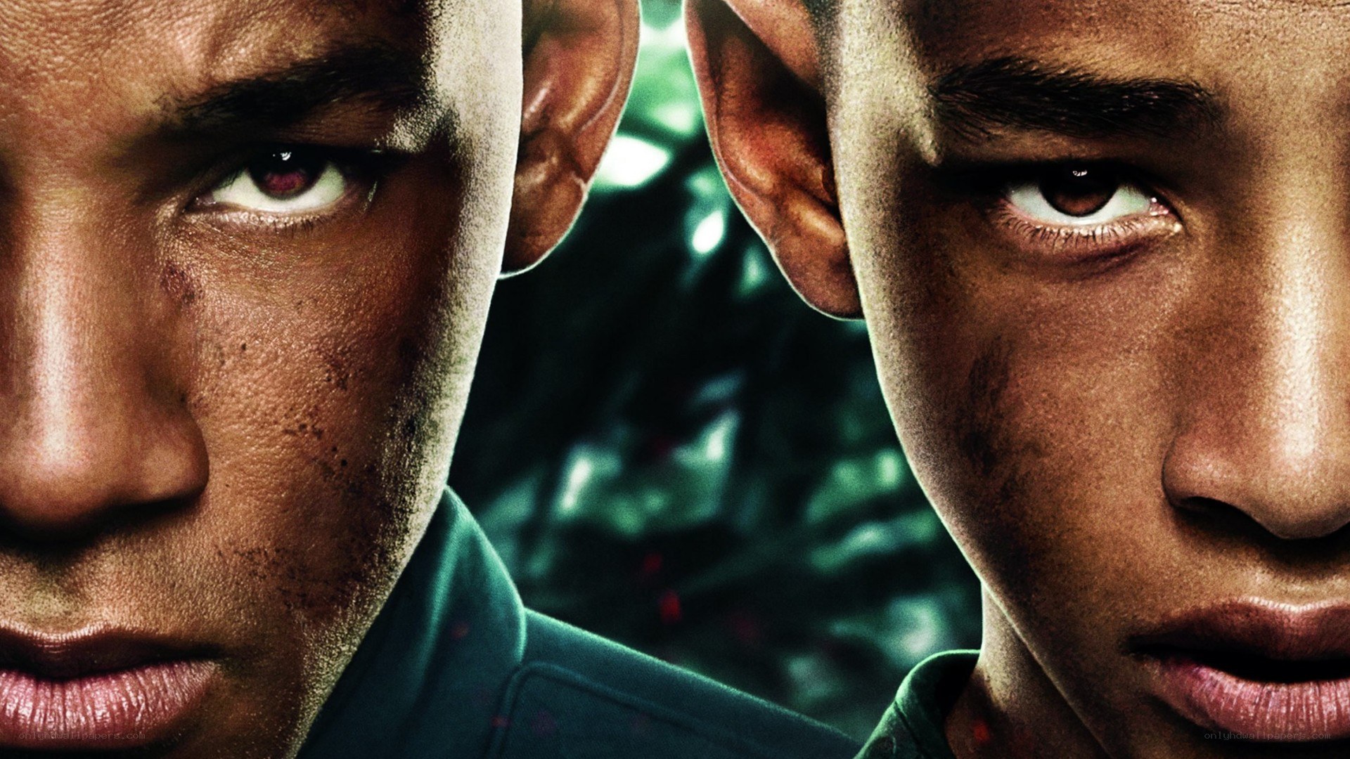 close-up of two men's faces