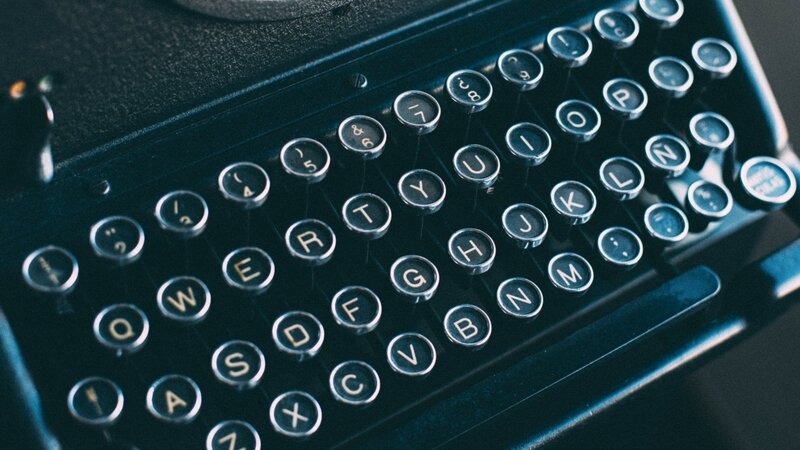 Close-up of Typewriter Keyboard