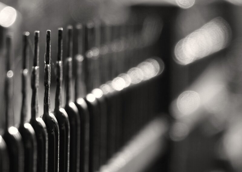 Close-up of Typewriter Keys — Black, Minimalist