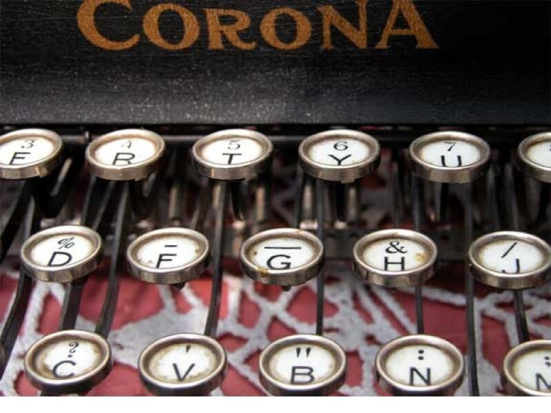 Close-up of Typewriter Keys — Black, Neutral