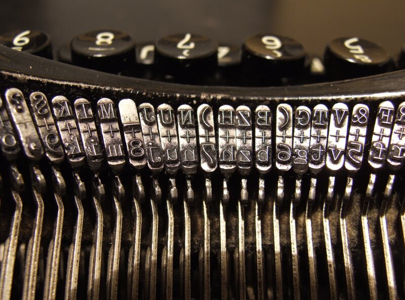 Close-up of Typewriter Keys — Black