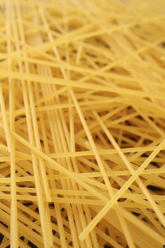 Close-up of uncooked spaghetti