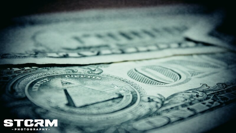 Close-up of US dollar bills