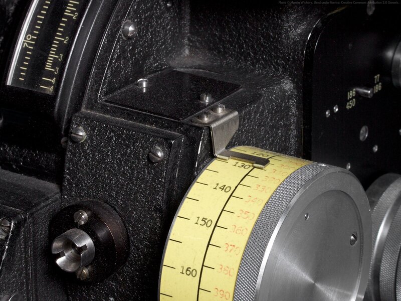 close-up of vintage camera controls