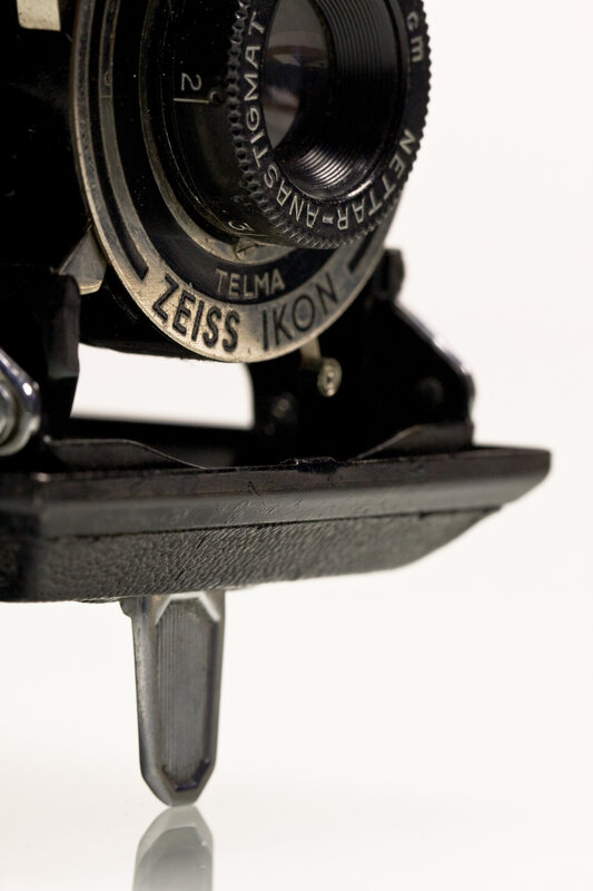 Close-up of vintage camera lens