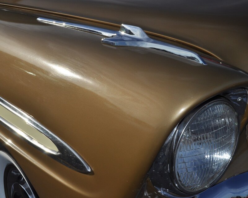 close-up of vintage car front