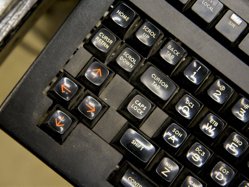 close-up of vintage keyboard