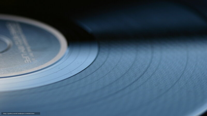 Close-up of Vinyl Record — Blue, Calm