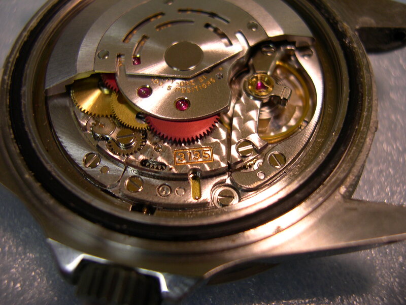 close-up of watch mechanism