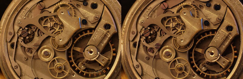 Close-up of watch mechanism
