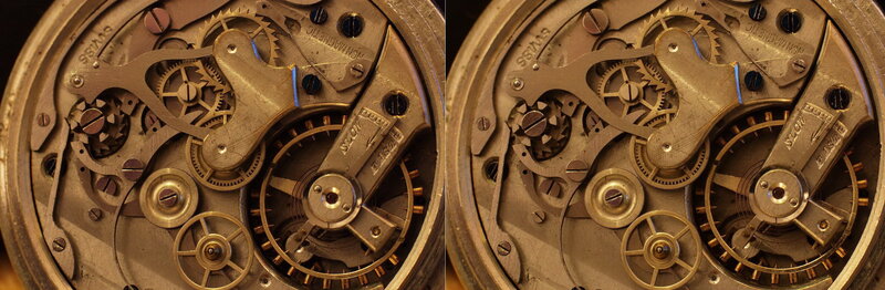 Close-up of watch mechanism