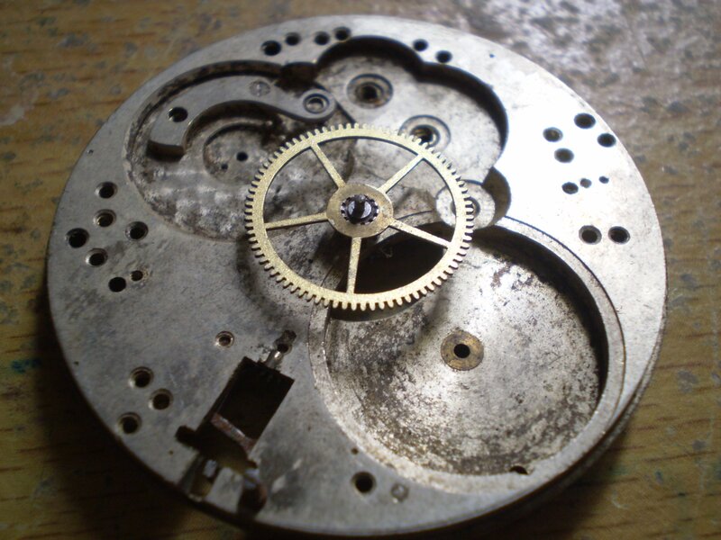 close-up of watch mechanism