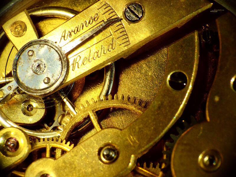 close-up of watch mechanism
