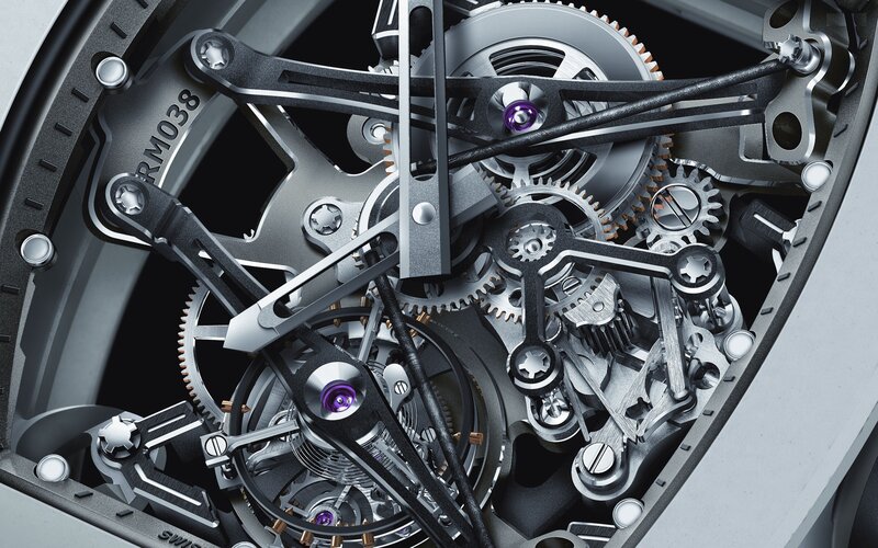 Close-up of watch mechanism