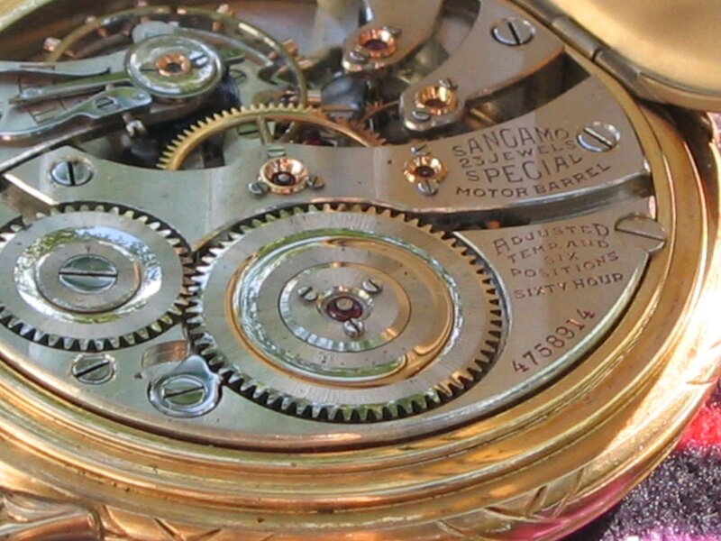 close-up of watch mechanism