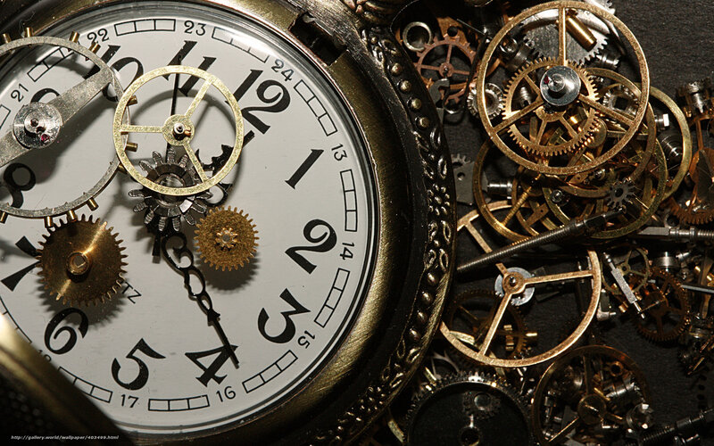 Close-up of watch mechanism