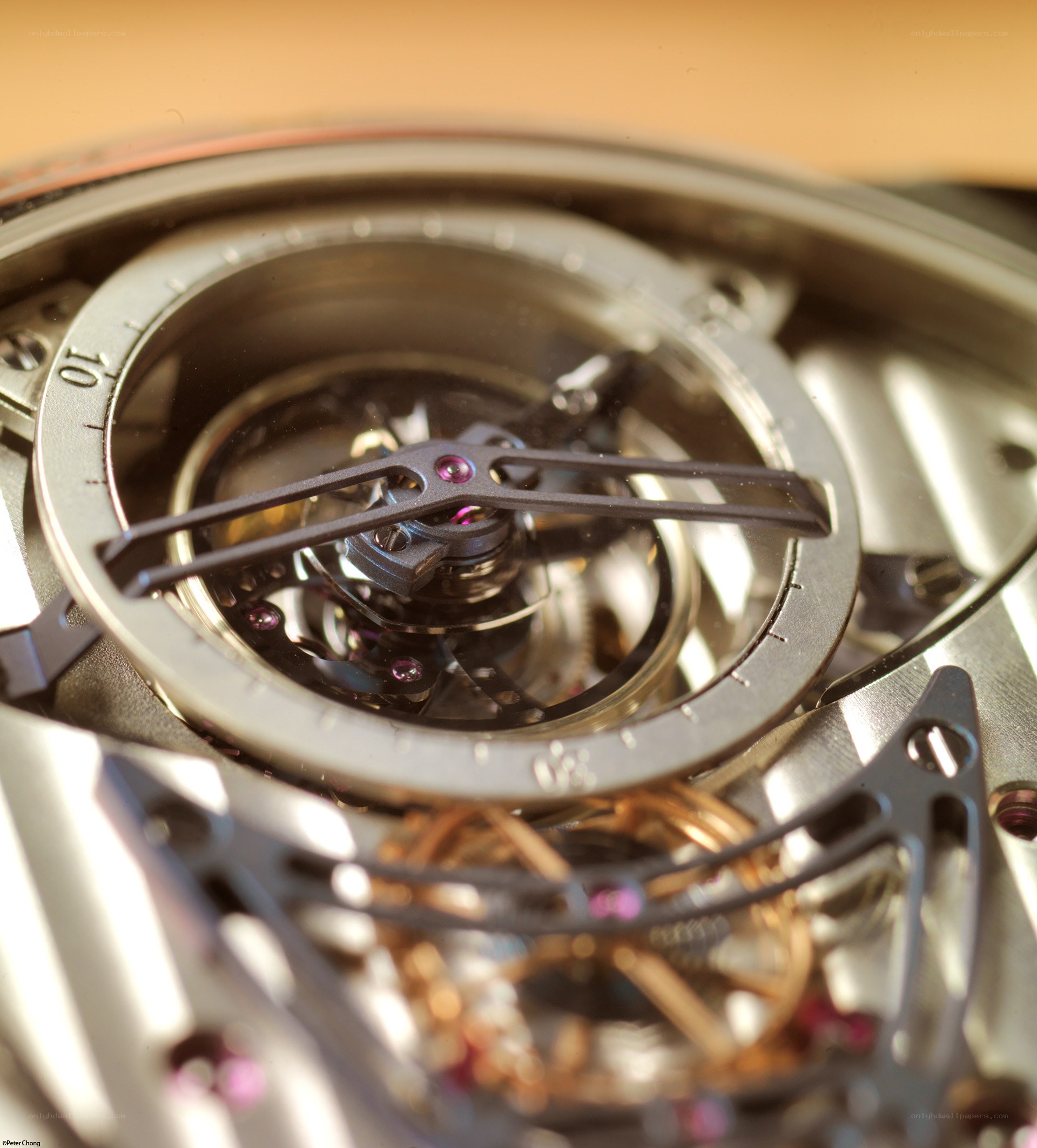 Close-up of watch movement