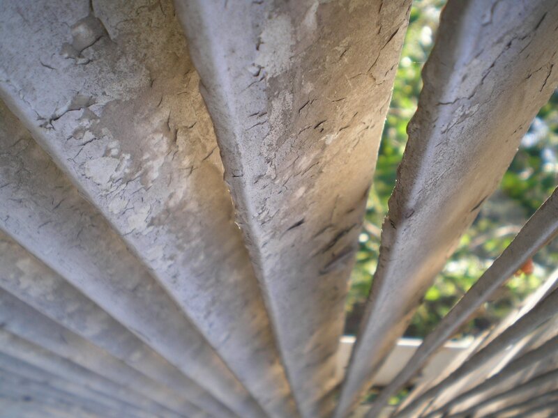 close-up of weathered concrete structure