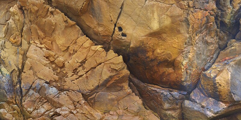 Close-up of weathered rock formation