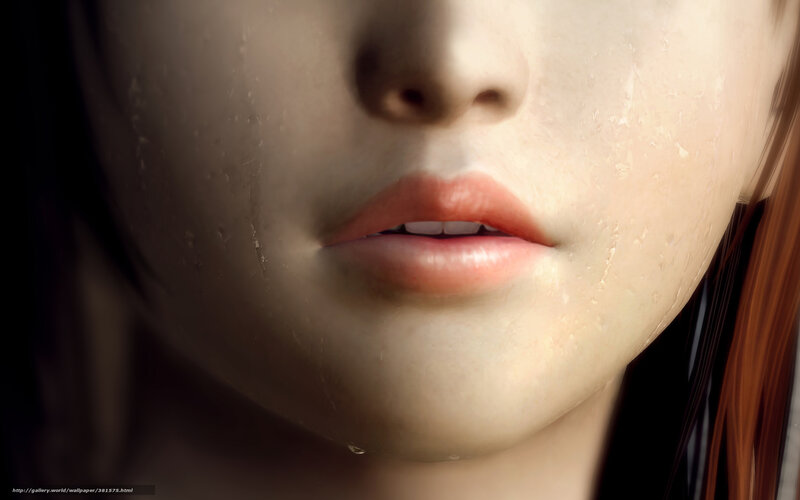 close-up of wet face