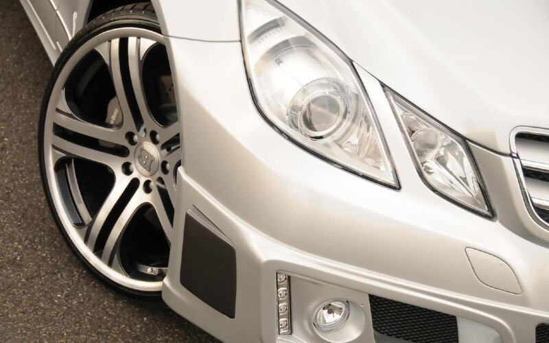 close-up of white car wheel