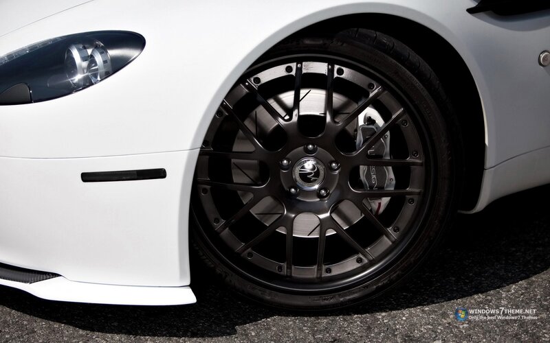 close-up of white sports car wheel