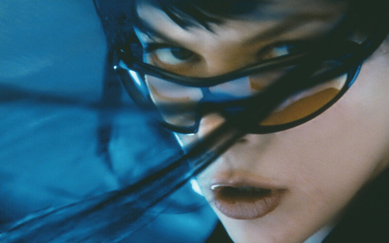 close-up of woman in sunglasses