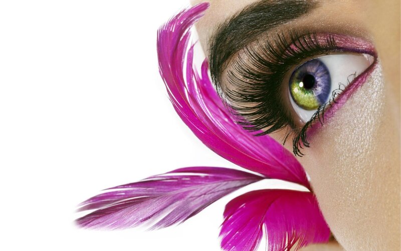 Close-up of Woman's Eye — Purple