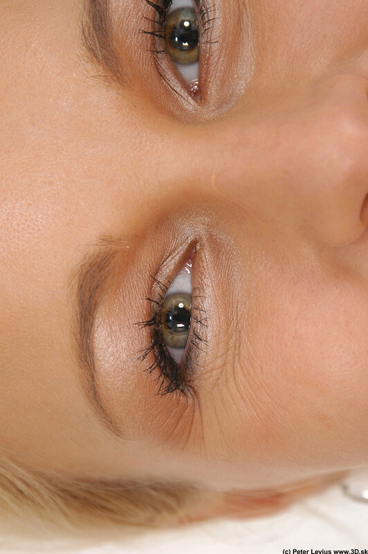 close-up of woman's eyes