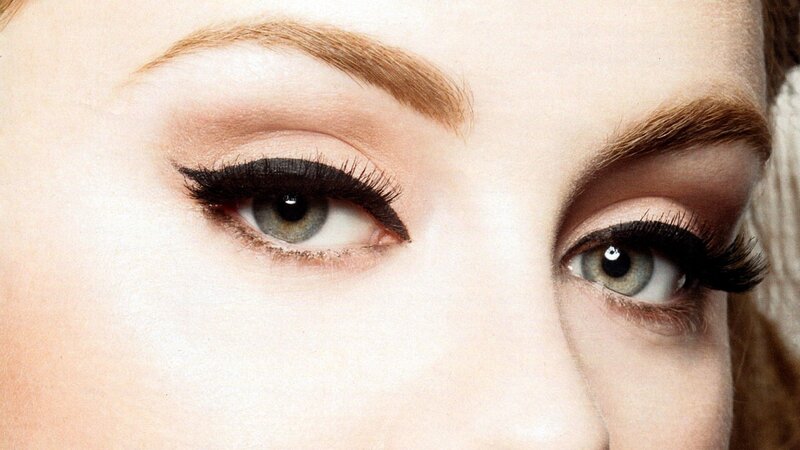 close-up of woman's eyes