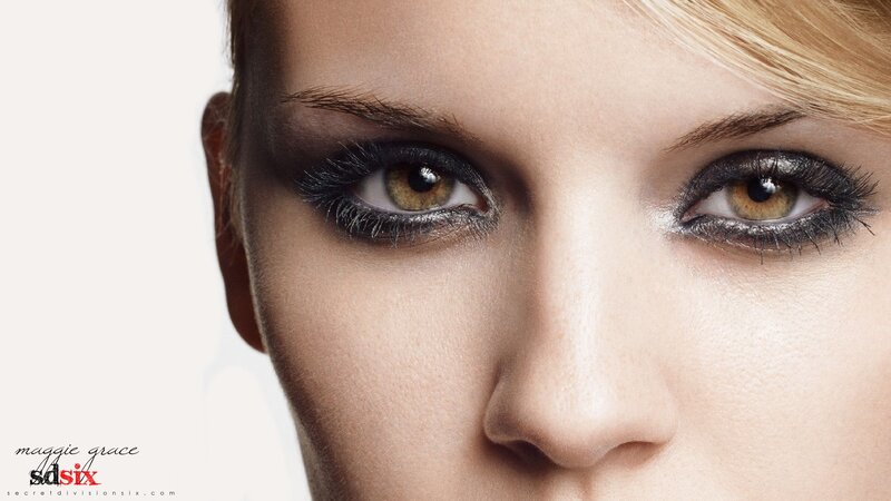 close-up of woman's eyes