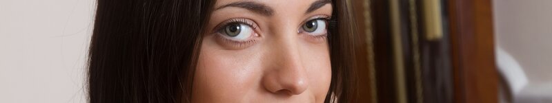 close-up of woman's eyes