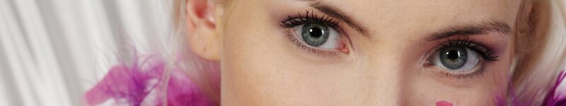 close-up of woman's eyes