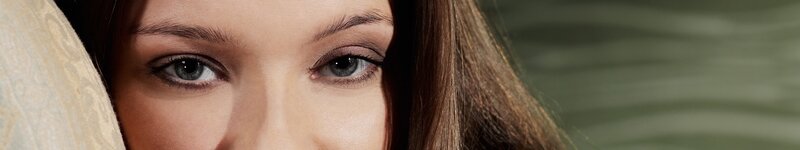 close-up of woman's eyes