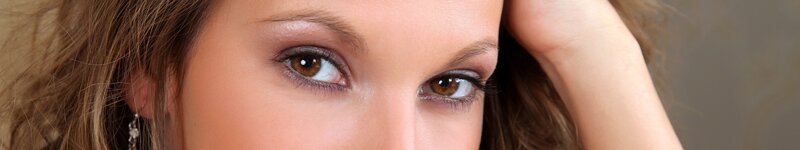 close-up of woman's eyes