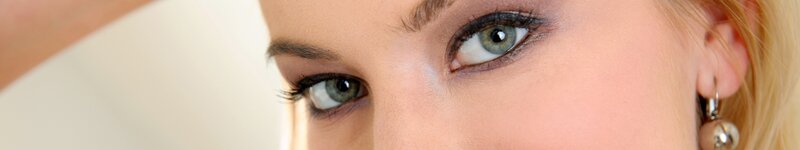 close-up of woman's eyes