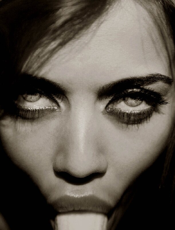 close-up of woman's eyes