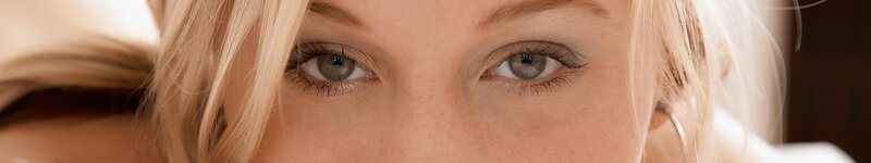 Close-up of Woman's Eyes — Brown, Neutral, Photograph, Blonde Hair, Earring