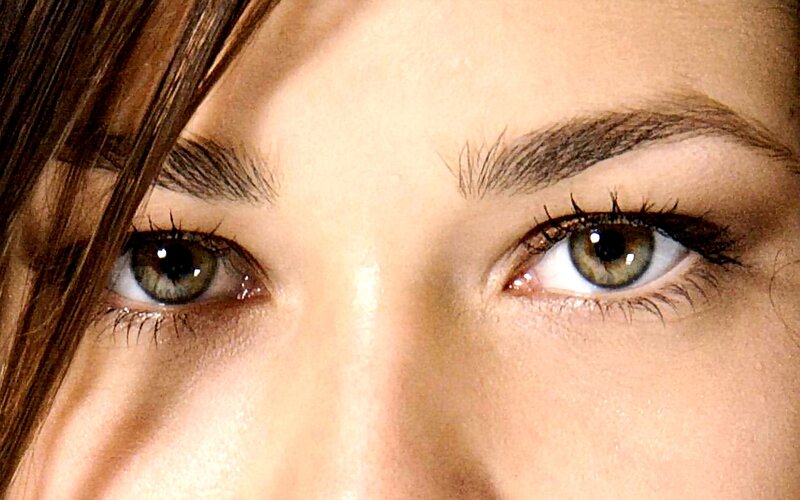 Close-up of Woman's Eyes — Brown, Neutral, Photograph, Eyebrows, Hair