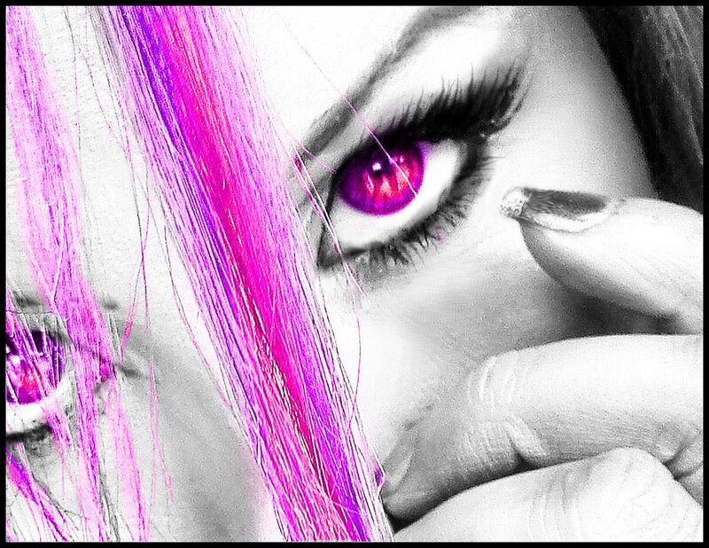 Close-up of Woman's Eyes — Pink