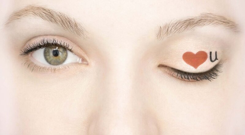 Close-up of Woman's Eyes — White, Calm