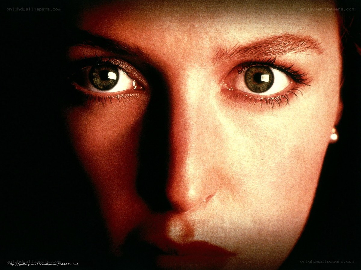 close-up of woman's eyes