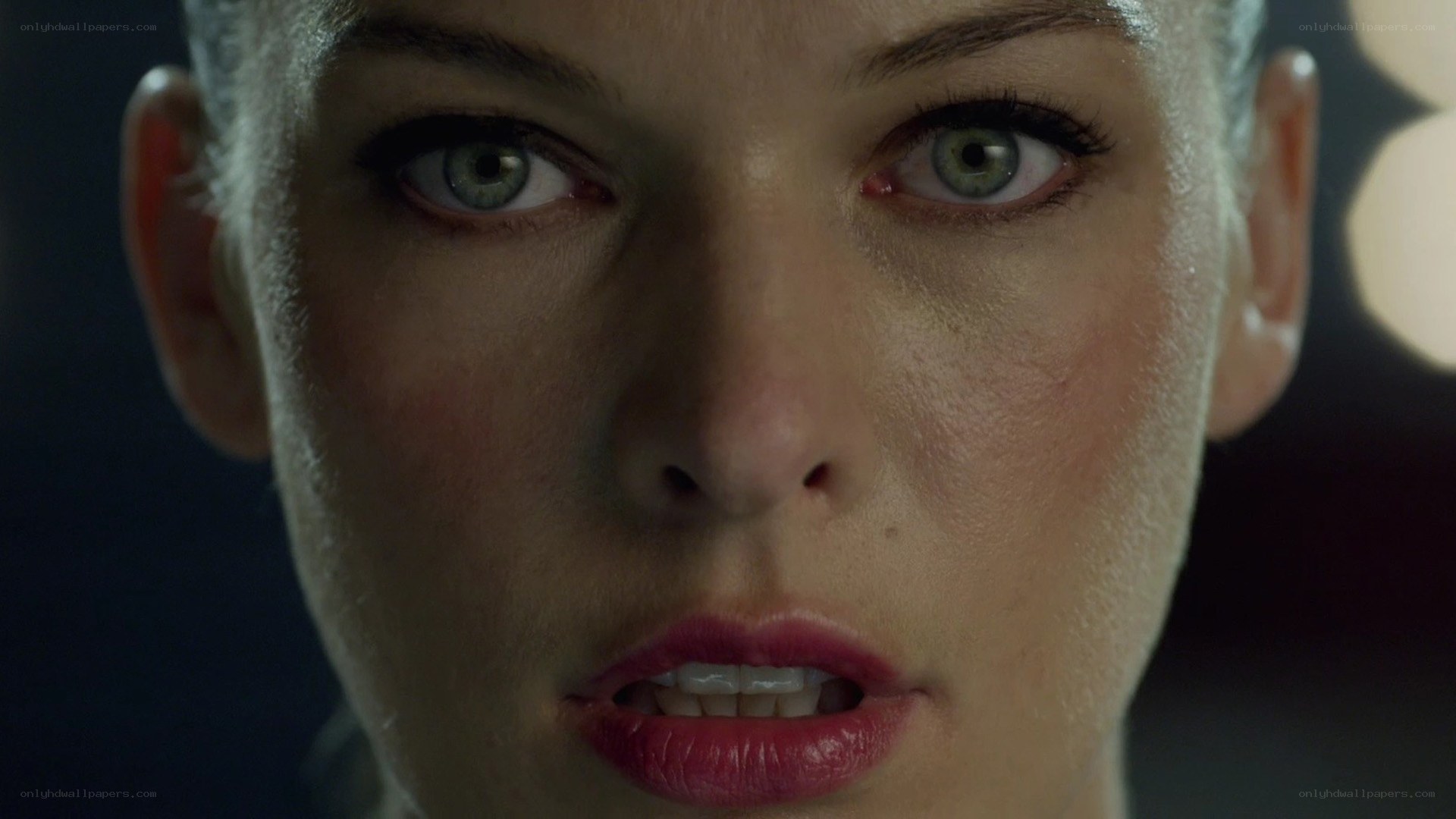close-up of woman's face